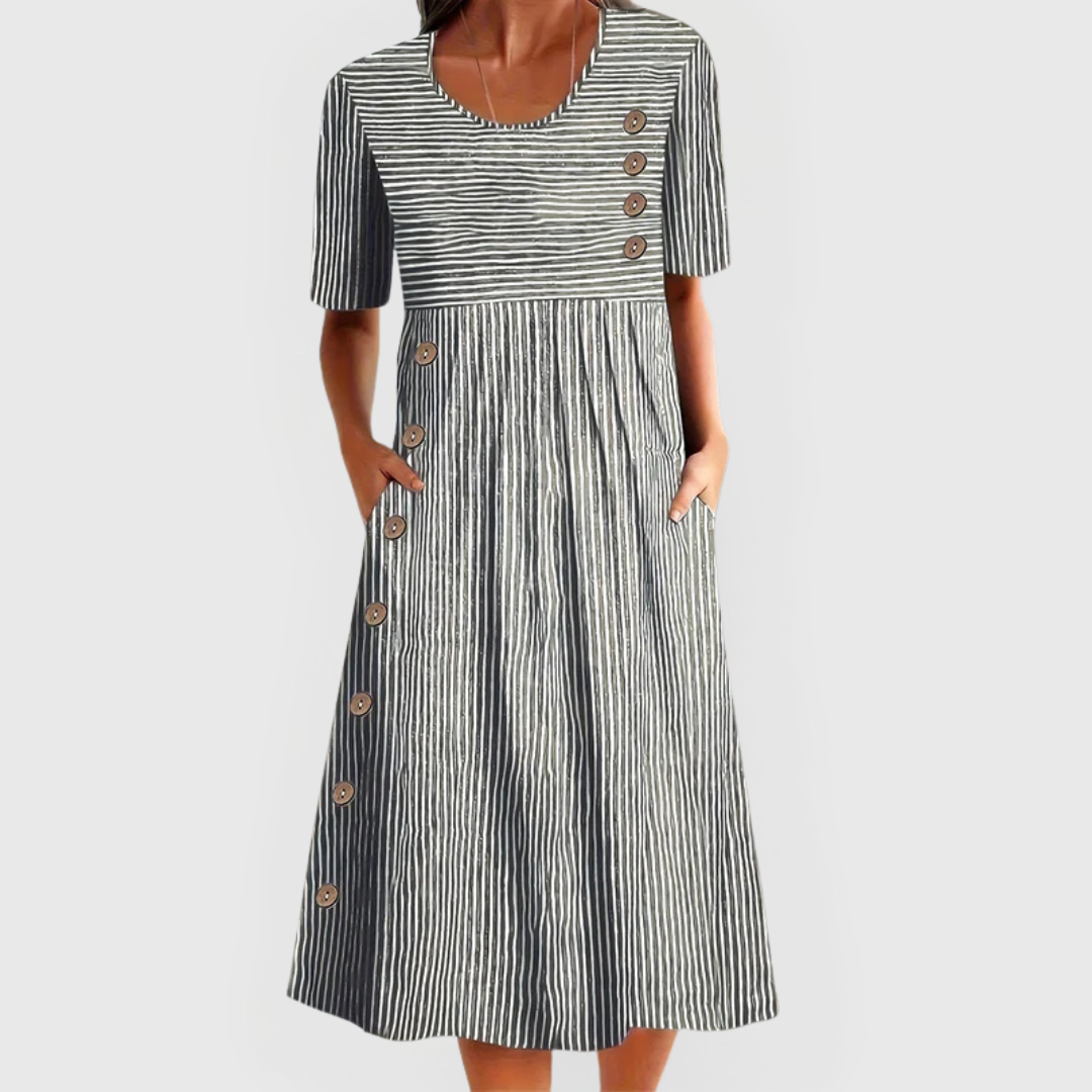 Wanda - Vestido midi a rayas